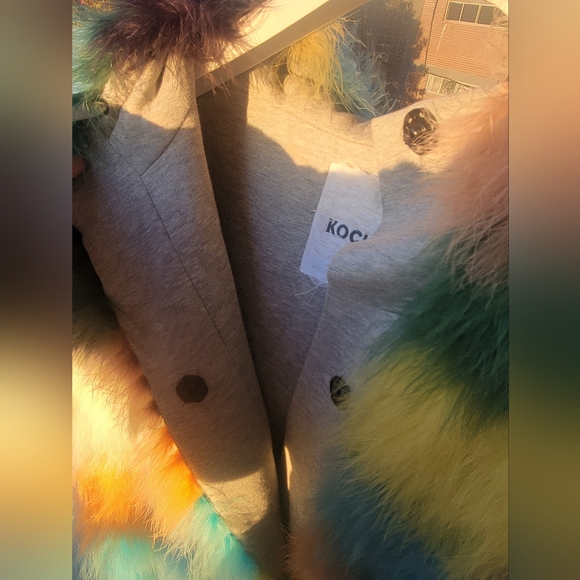 Koche Color Block Feather Hooded Jacket - Picture 6 of 10